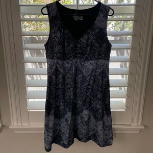 XL gray floral dress
